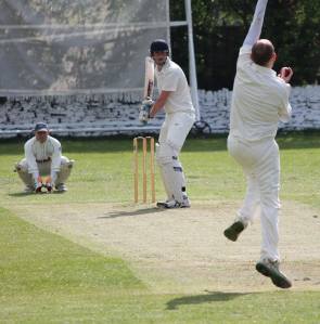 IN ACTION: Chris Allen batting in a warm-up game